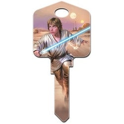 Howard Keys KW-SW12 | Decorative Key Blank, Kwikset, Painted, Star Wars Luke Skywalker Design, Individually Carded