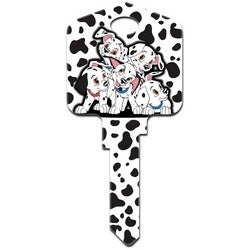 Howard Keys SC1-D78 | Decorative Key Blank, Schlage, Large Headed, Painted, Disney 101 Dalmitians Design, Individually Carded