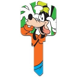 Howard Keys SC1-D85 | Decorative Key Blank, Schlage, Large Headed, Painted, Disney Goofy Design, Individually Carded