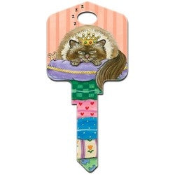Howard Keys SC1-GP3 | Decorative Key Blank, Schlage, Large Headed, Painted, Gary Patterson Spoiled Rotten Design