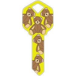 Howard Keys SC1-HK33 | Decorative Key Blank, Schlage, Teddy Bears Design