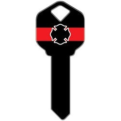 Howard Keys SC1-HK35 | Decorative Key Blank, Schlage, Firefighter Design