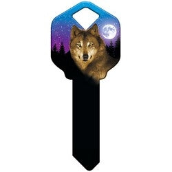 Howard Keys SC1-HK38 | Decorative Key Blank, Schlage, Wolf Design