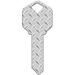 Howard Keys SC1-HK41 | Decorative Key Blank, Schlage, Diamond Plate Design