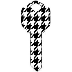 Howard Keys SC1-HK44 | Decorative Key Blank, Schlage, Houndstooth Design
