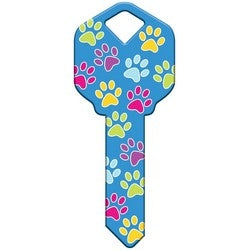 Howard Keys SC1-HK52 | Decorative Key Blank, Schlage, Printed, Paw Design