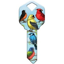 Howard Keys SC1-HK54 | Decorative Key Blank, Schlage, Birds Design