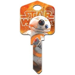 Howard Keys SC1-SW9 | Decorative Key Blank, Schlage, Painted, Star Wars BB-8 Design, Individually Carded