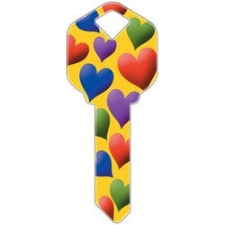 Howard Keys WR5-HK12 | Decorative Key Blank, Weiser, Hearts Design