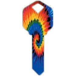Howard Keys WR5-HK2 | Decorative Key Blank, Weiser, Tie-Dye Design
