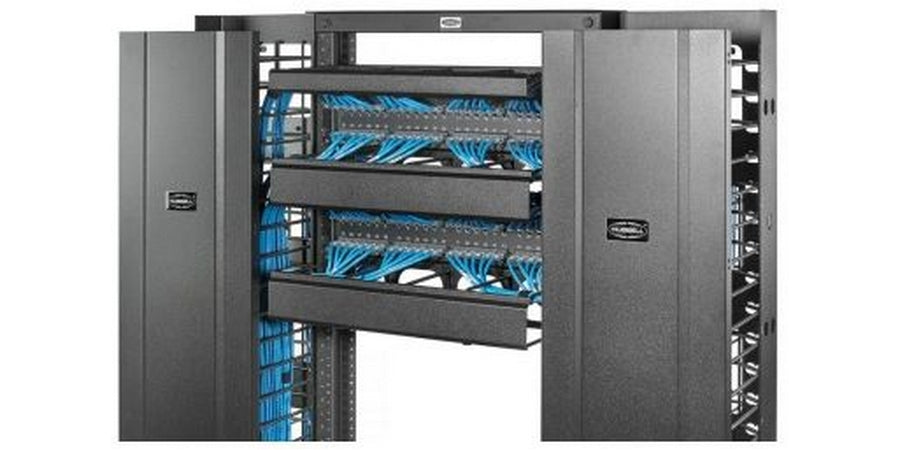 Hubbell Premise Wiring HM37C | Cable Manager, Horizontal Cable Management, Horizontal Cable Management, Black, Powder Coated Steel