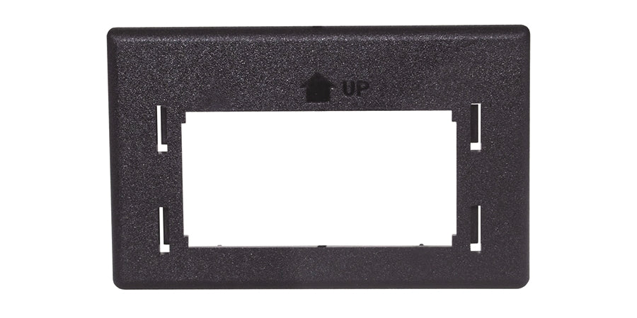 Hubbell Premise Wiring HMRBBK | Adapter Plate, High-Impact Thermoplastic, Width 4.15 in., Depth 0.35 in., 1 Gang, Black