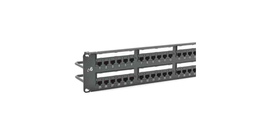 Hubbell Premise Wiring HP624 | Patch Panel, Black, 1 Unit, Termination IDC, 24 ports