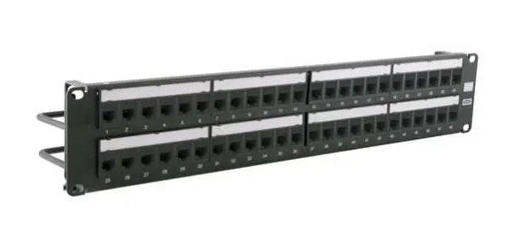 Hubbell Premise Wiring HPJ6A48 | Patch Panel, Black, 1 Unit, 48 ports