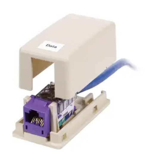 Hubbell Premise Wiring HSB1OW | Mounting Box, High-Impact Thermoplastic, Hubbell Keystone Connectivity, Office White