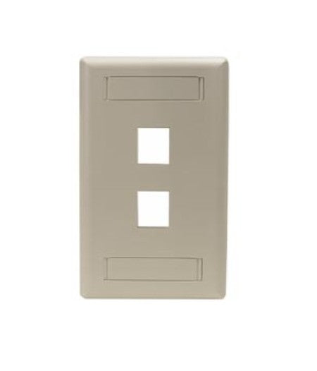 Hubbell Premise Wiring IFP11EI | Wall Plate, High-Impact Thermoplastic (UL 94V-0), Standard, Flush Mount, 1 Port, Electric Ivory