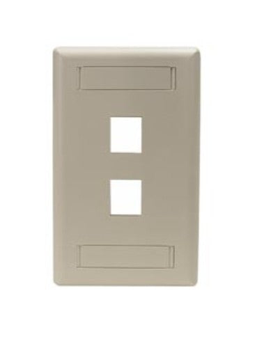 Hubbell Premise Wiring IFP12W | Wallplate, White, 3/8 in. dp, 1, 4-1/2 in. ht, High-Impact Thermoplastic