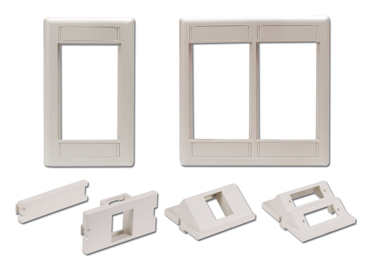 Hubbell Premise Wiring IM2K1OW | Module, Off-White, Snap-In, Molded ABS, 1 Gang, Not Loaded, 2 Ports