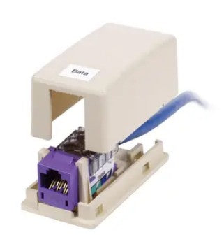 Hubbell Premise Wiring ISB1OWP | Isb- Plenum Box, Office, White, Number of Ports 1, L x W 1.2 x 4 in.