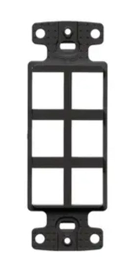 Hubbell Premise Wiring NS616BK | Decorator Frame, Black