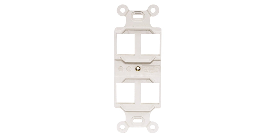 Hubbell Premise Wiring Q106W | Decorator Frame, White