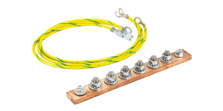 Hubbell Premise Wiring REKGB | Grounding Kit, Composite, WxLxH 4.4 x 6 x 0.75 in., Mechanical Connection, Wall Mount