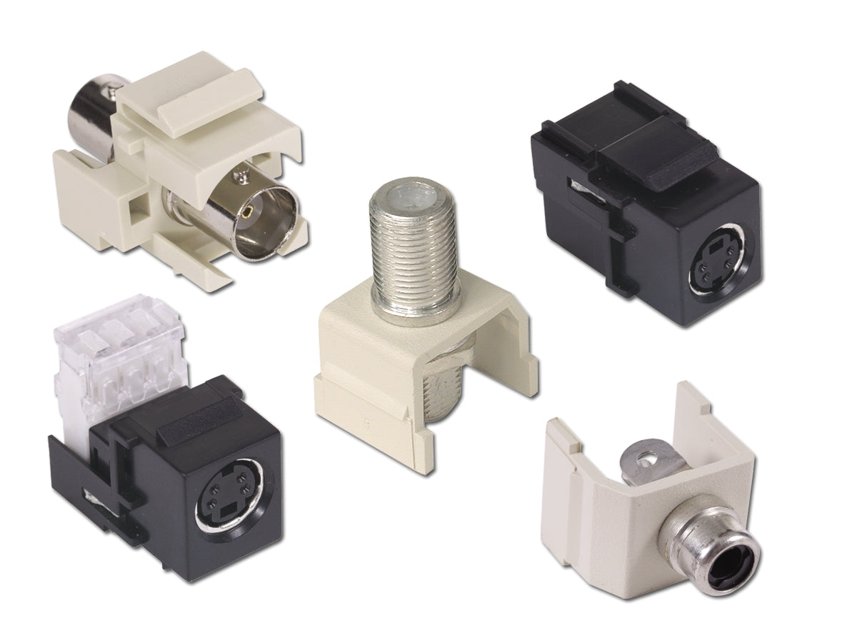 Hubbell Premise Wiring SFBB10 | Keystone Insert, Blank, Beryllium Copper, Black
