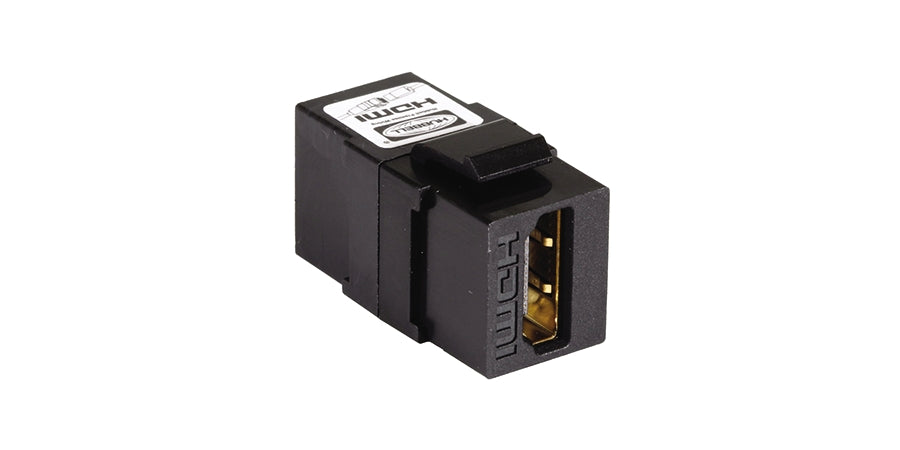 Hubbell Premise Wiring SFHC14BK | HDMI Keystone Connector Module, Black, Plastic
