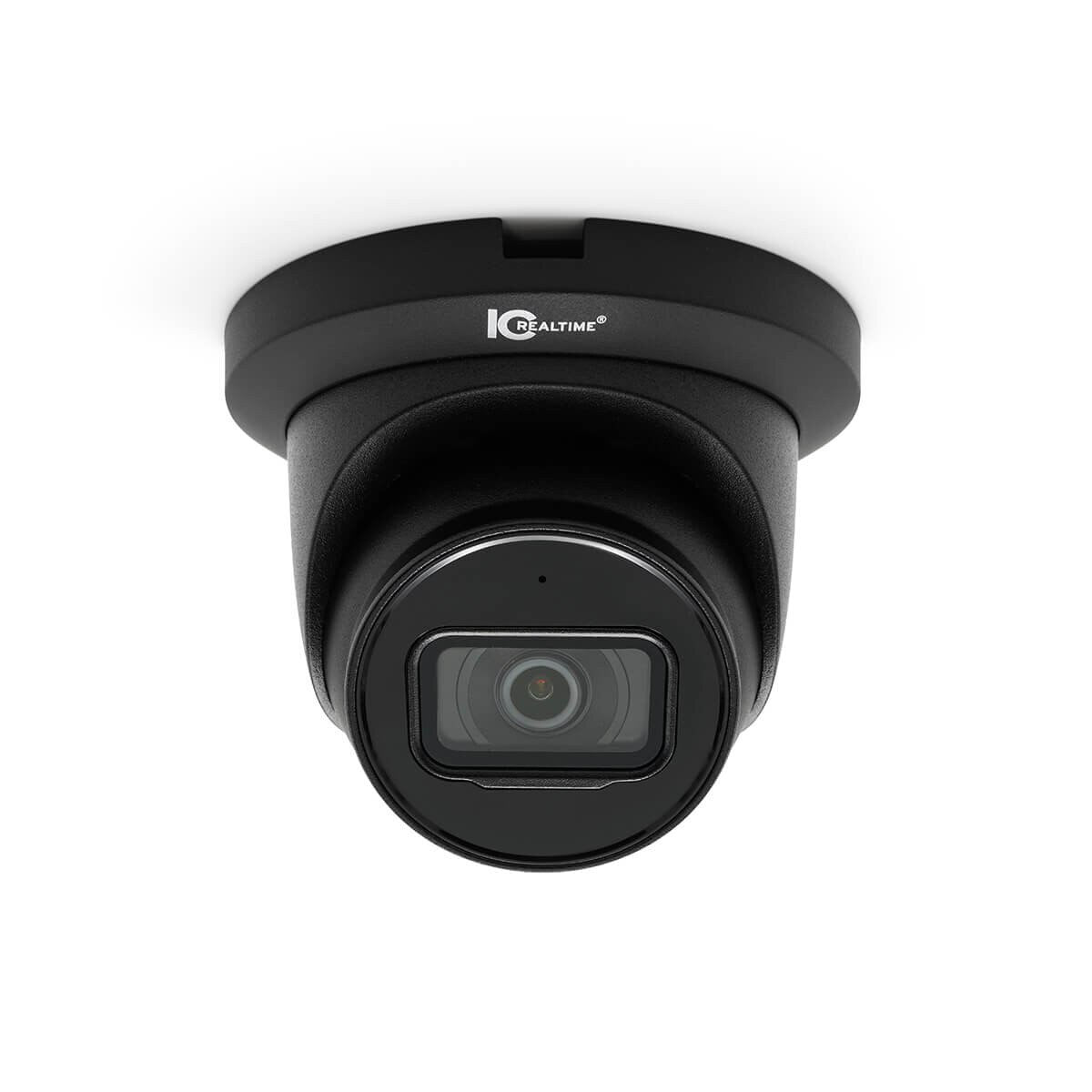 IC Realtime IPEL-E80F-IRB3 | 8MP IP Indoor/Outdoor Mid-Size Eyeball Dome Camera, Black Housing