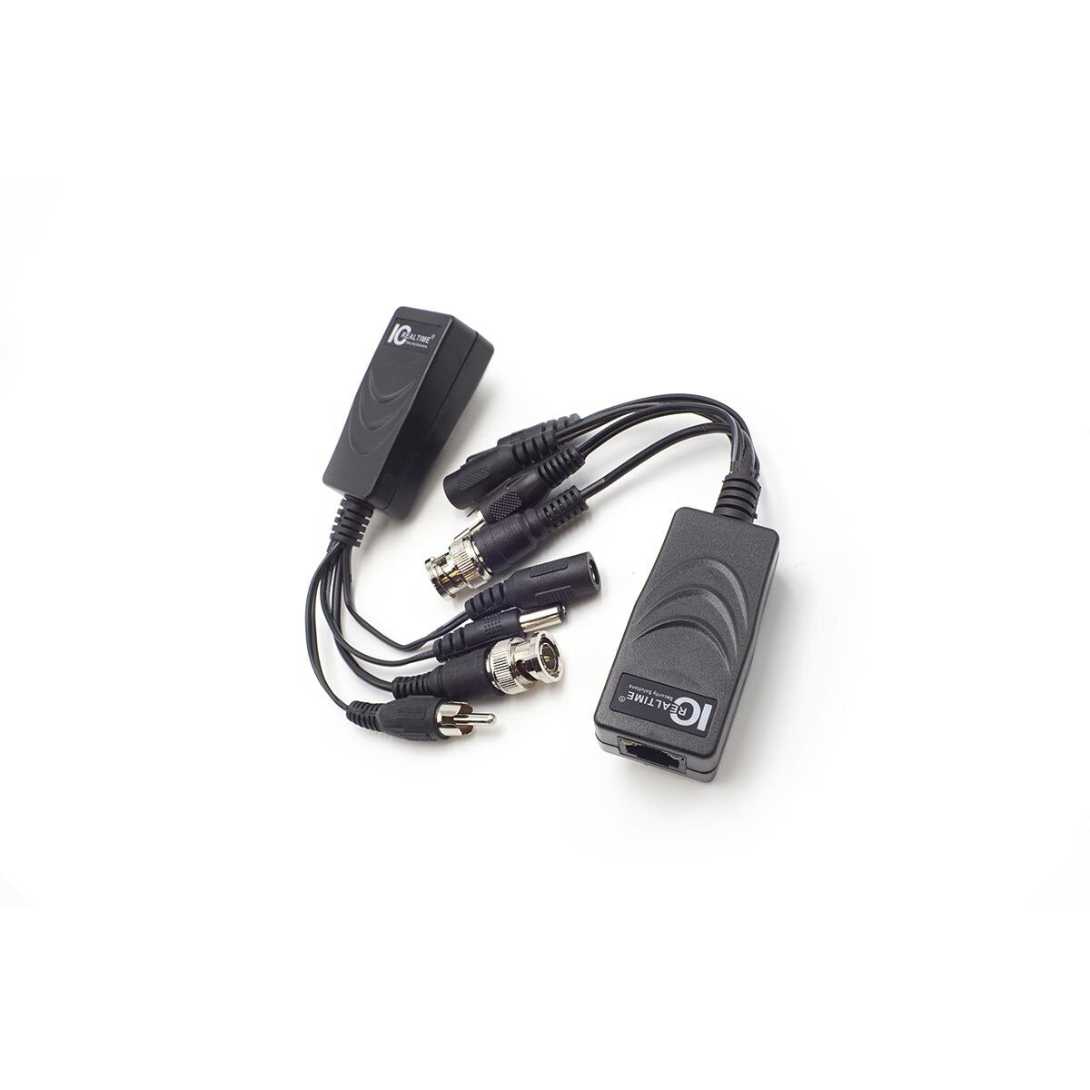 IC Realtime IVB-213VPA | Pair of 1-Channel PoE Passive Baluns for Transmitting Audio, Video, and Power
