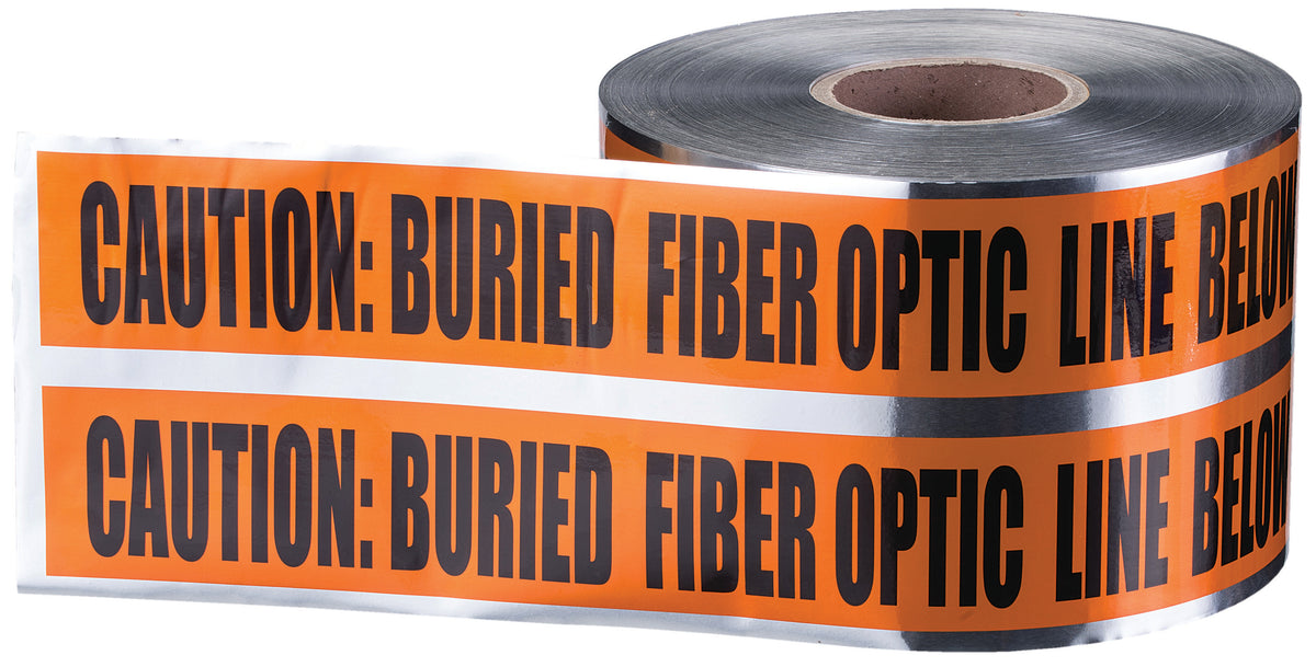 Ideal Industries Usa 42-252 | Tape - Caution Buried Fiber Optic Line (Orange) 6" X 1000Ft
