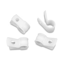 Ideal Industries IT375CCL2-C | 3/8" Screw Mount Cable Clamps, 100 Per Pk, Natural Nylon