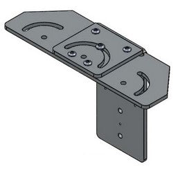 Iluminar Inc IL-DMB | Illuminator Mounting Bracket Assembly, L, Wall Mount, 180 Degree Rotation, Aluminum, Black Anodize, For Dual Illuminator