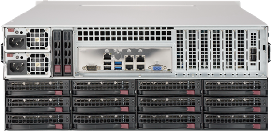 Inaxsys Security Systems 4U-MIPS-400T-RAID5-HSDS | Inaxsys 4U Rackmount hot-swappable drive IP Server with RAID5 and redundant PSU - 400000 GB (384TB Usable)
