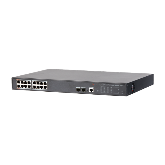 Inaxsys Security Systems INS162POEGWM | 16-port PoE Gigabit Managed Switch + 2 X BASE-X PORTS