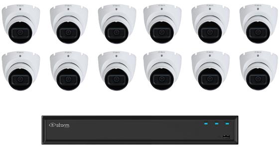 Inaxsys Security Systems INSK16N12T2T | 16ch Camera and NVR KIT: 16 Channel 2TB 4K NVR Bundle with 12 x 4.1MP TURRETS