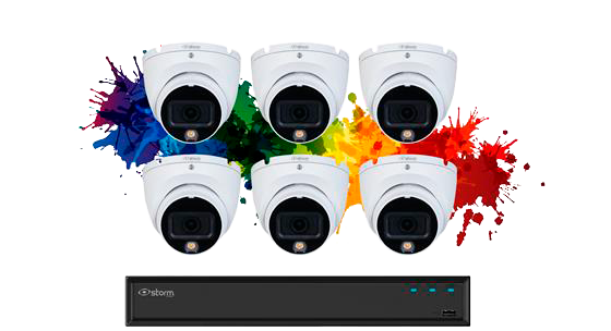 Inaxsys Security Systems INSK8N6CT2T | 8ch Camera and NVR KIT: 8 Channel 2 TB 4K NVR Bundle with 6 x CHROMAVIEW 4.1MP TURRETS
