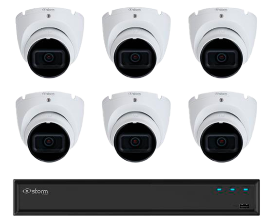 Inaxsys Security Systems INSK8N6T2T | 8ch Camera and NVR KIT: 8 Channel 2 TB 4K NVR Bundle with 6 x 4.1MP TURRETS