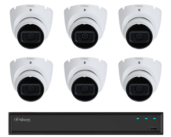 Inaxsys Security Systems INSK8N6T2T | 8ch Camera and NVR KIT: 8 Channel 2 TB 4K NVR Bundle with 6 x 4.1MP TURRETS