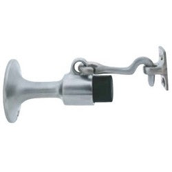 Ives, H. B. WS449 US26D | Door Wall Holder, Manual Hook, 13/16" Width x 1-1/2" Height x 13/16" Projection Strike, Cast Brass, Satin Chrome Plated