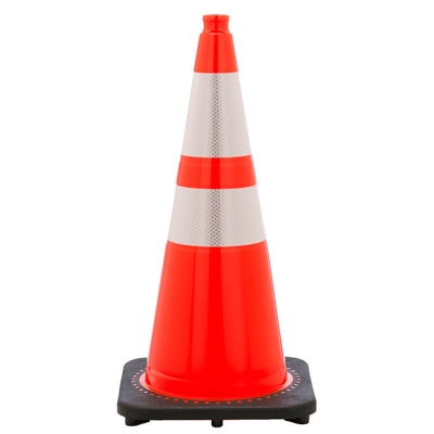 JBC Safety Plastic Inc RS70025C3M64 | Traffic Cone, 28 in., Reflective Collars, 5 lb