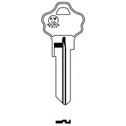 Jma Usa KWI-2DE NP 1 | Door Key Blank, Kw10, Brass, Nickel Plated, For Kwikset