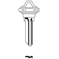 Jma Usa SLG-4E-250 BR 1 | Door Key Blank, Sc4, Brass, For Schlage, 250 Each Per Pack