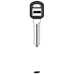 Jma Usa TP05GM-27.P NP 20 | Car Key Blank, Transponder, B97Pt, Brass, Nickel Plated, For Buick/Cadillac/Chevrolet/Pontiac/Saturn