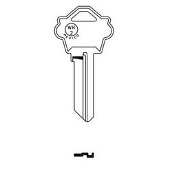 Jma Usa WES-1DE NP 1 | Door Key Blank, Wk2, Brass, Nickel Plated, For Weiser