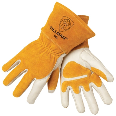John Tillman 50L | Top Grain Cowhide Mig Gloves 4" Gauntlet Cuff, Fleece Lined, Large