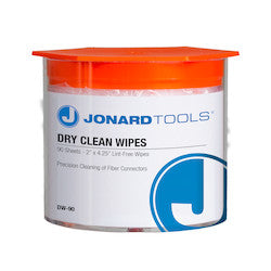 Jonard DW-90 | Dry Wipes for Cleaning Fiber