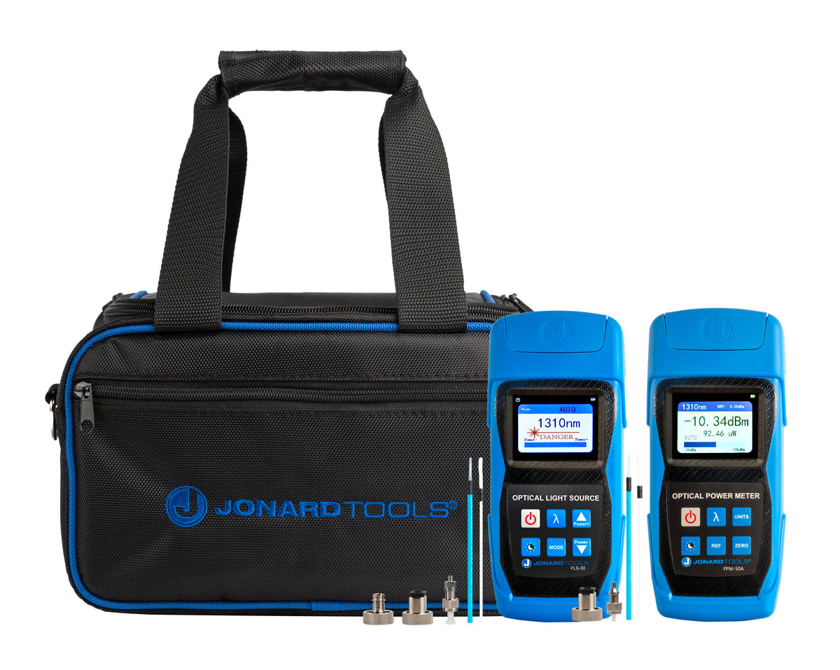 Jonard FPL-5050 | Fiber Power Meter & Optical Light Source Kit (-50 to +26 dBm, single-mode)