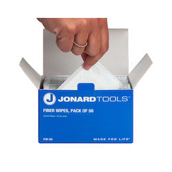 Jonard FW-50 | Fiber Wipes, Wet (Pack of 50)