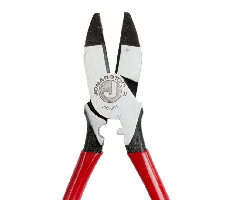 Jonard JIC-685 | Lineman's Pliers with Fish Tape Puller & Crimper